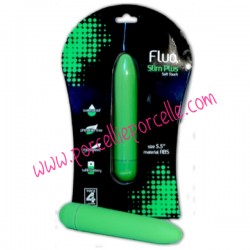 VIBRATORE CLASSICO 14 x 2,5  cm - verde fluo